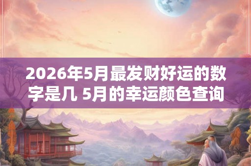 2026年5月最发财好运的数字是几 5月的幸运颜色查询