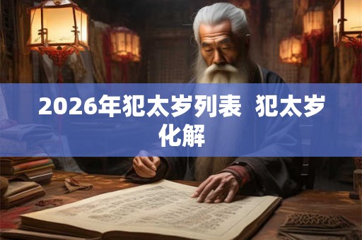 2026年犯太岁列表  犯太岁化解