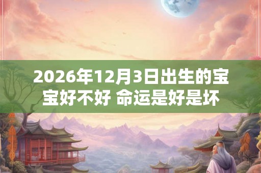2026年12月3日出生的宝宝好不好 命运是好是坏 2026年12月3日出生的宝宝好不好 命运是好是坏