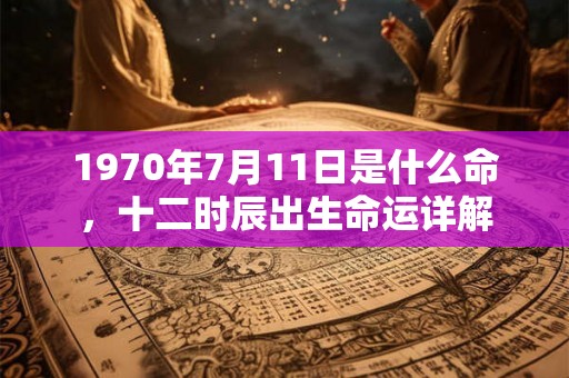 1970年7月11日是什么命，十二时辰出生命运详解