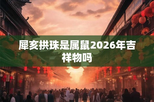 犀亥拱珠是属鼠2026年吉祥物吗