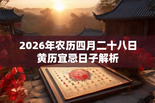 2026年农历四月二十八日黄历宜忌日子解析