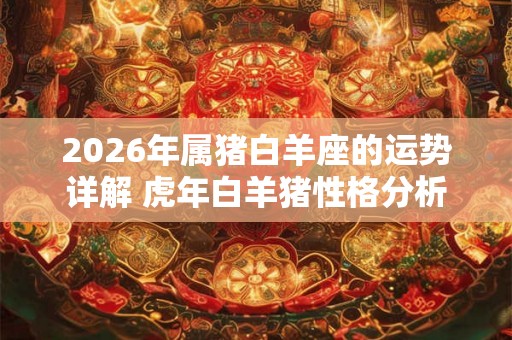 2026年属猪白羊座的运势详解 虎年白羊猪性格分析