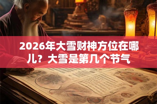 2026年大雪财神方位在哪儿？大雪是第几个节气