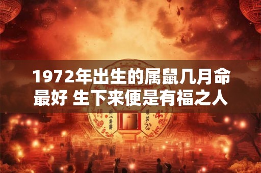 1972年出生的属鼠几月命最好 生下来便是有福之人
