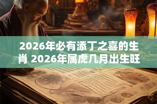 2026年必有添丁之喜的生肖 2026年属虎几月出生旺父母