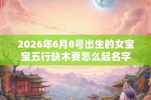 2026年6月8号出生的女宝宝五行缺木要怎么起名字