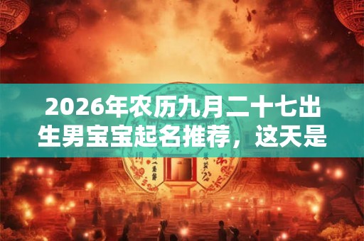 2026年农历九月二十七出生男宝宝起名推荐，这天是吉日吗？