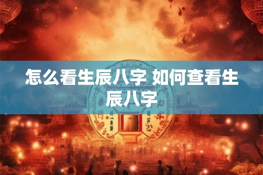 怎么看生辰八字 如何查看生辰八字