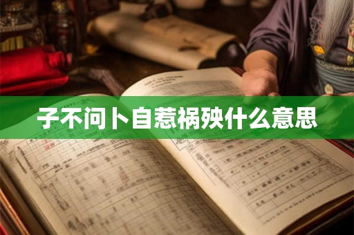 子不问卜自惹祸殃什么意思