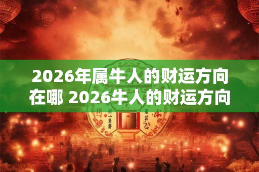 2026年属牛人的财运方向在哪 2026牛人的财运方向