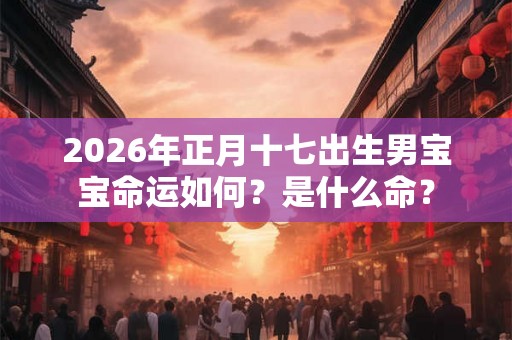 2026年正月十七出生男宝宝命运如何？是什么命？