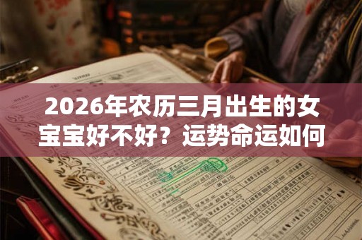 2026年农历三月出生的女宝宝好不好？运势命运如何？