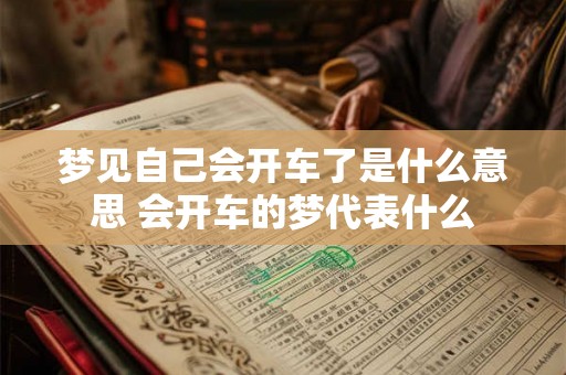 梦见自己会开车了是什么意思 会开车的梦代表什么