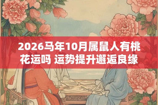 2026马年10月属鼠人有桃花运吗 运势提升邂逅良缘