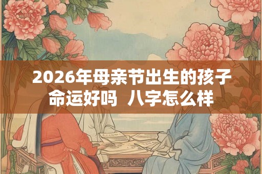 2026年母亲节出生的孩子命运好吗 八字怎么样 2026年母亲节出生的孩子命运好吗 八字怎么样