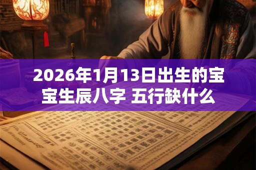 2026年1月13日出生的宝宝生辰八字 五行缺什么