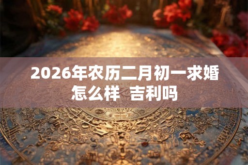 2026年农历二月初一求婚怎么样  吉利吗