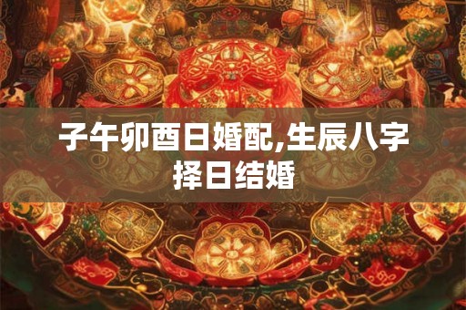子午卯酉日婚配,生辰八字择日结婚