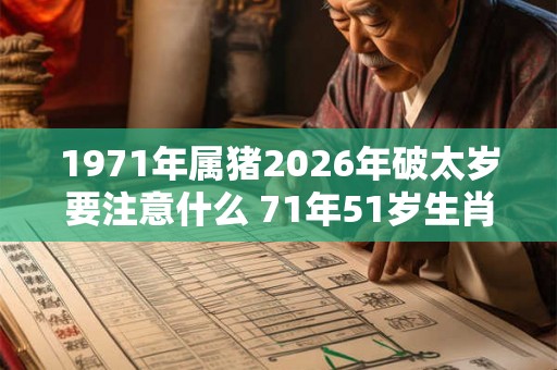 1971年属猪2026年破太岁要注意什么 71年51岁生肖猪逢虎年运势如何