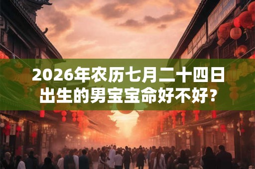 2026年农历七月二十四日出生的男宝宝命好不好？