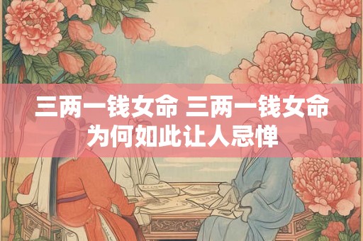 三两一钱女命 三两一钱女命为何如此让人忌惮