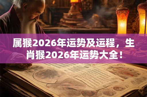 属猴2026年运势及运程，生肖猴2026年运势大全！