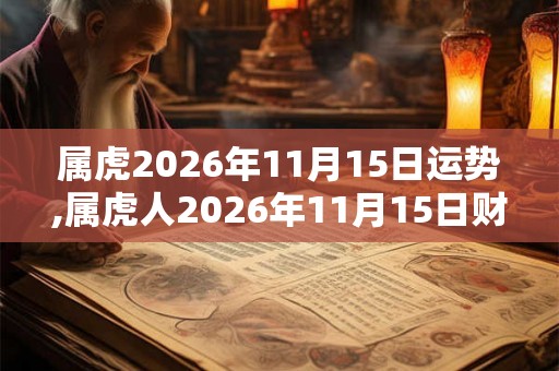 属虎2026年11月15日运势,属虎人2026年11月15日财运,生肖虎2026年11月15日运势