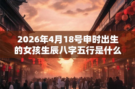 2026年4月18号申时出生的女孩生辰八字五行是什么？要怎么取名？