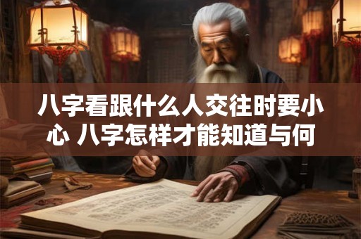 八字看跟什么人交往时要小心 八字怎样才能知道与何人交往小心