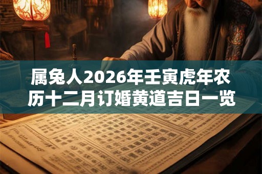 属兔人2026年壬寅虎年农历十二月订婚黄道吉日一览
