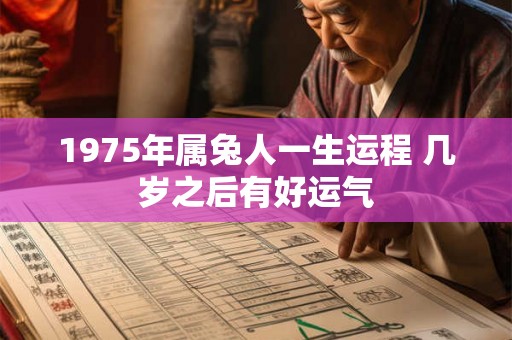 1975年属兔人一生运程 几岁之后有好运气