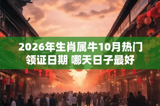 2026年生肖属牛10月热门领证日期 哪天日子最好 2026年生肖属牛10月热门领证日期 哪天日子最好