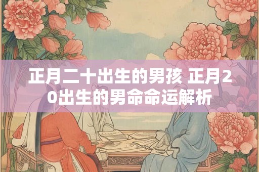 正月二十出生的男孩 正月20出生的男命命运解析
