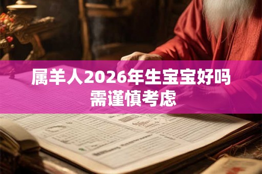 属羊人2026年生宝宝好吗 需谨慎考虑