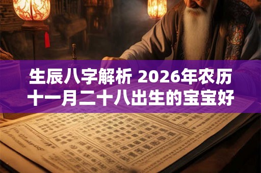 生辰八字解析 2026年农历十一月二十八出生的宝宝好不好