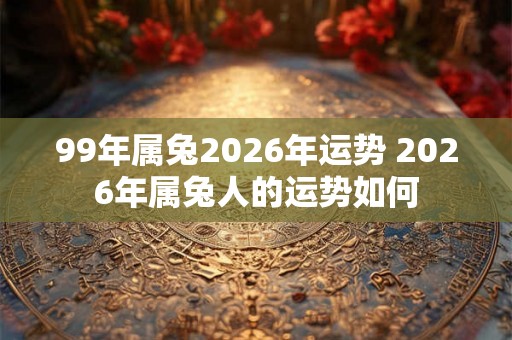 99年属兔2026年运势 2026年属兔人的运势如何