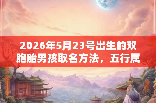 2026年5月23号出生的双胞胎男孩取名方法,五行属什么 2026年5月23号出生的双胞胎男孩取名方法,五行属什么