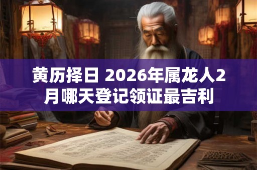 黄历择日 2026年属龙人2月哪天登记领证最吉利