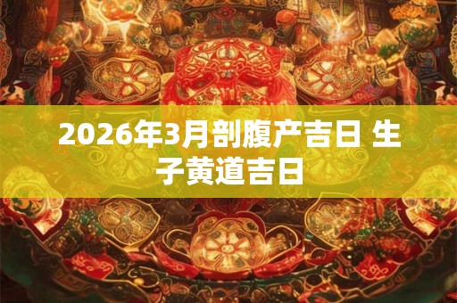 2026年3月剖腹产吉日 生子黄道吉日