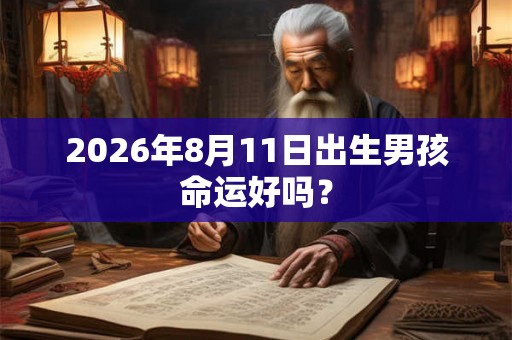2026年8月11日出生男孩命运好吗？