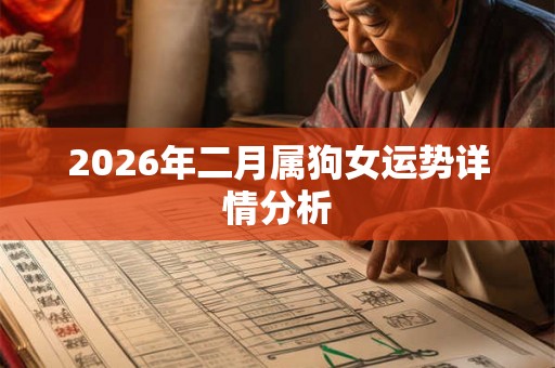 2026年二月属狗女运势详情分析 2026年二月属狗女运势详情分析