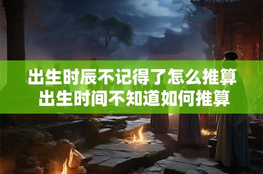 出生时辰不记得了怎么推算 出生时间不知道如何推算