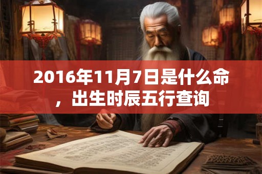 2016年11月7日是什么命,出生时辰五行查询 2016年11月7日是什么命,出生时辰五行查询