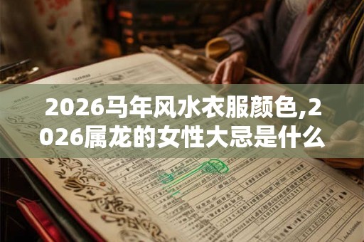 2026马年风水衣服颜色,2026属龙的女性大忌是什么