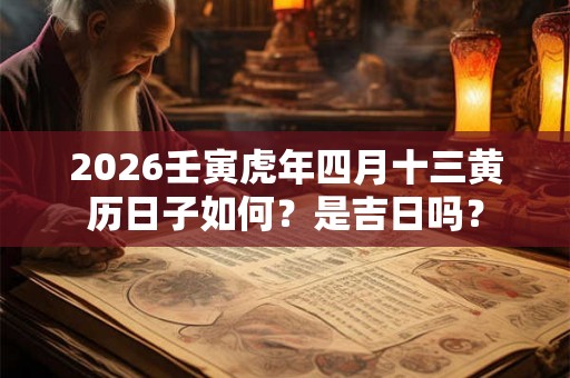 2026壬寅虎年四月十三黄历日子如何？是吉日吗？