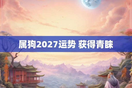 属狗2027运势 获得青睐