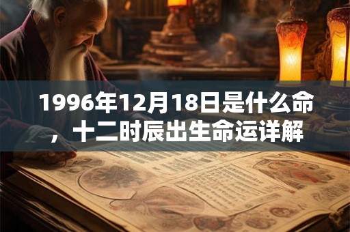 1996年12月18日是什么命,十二时辰出生命运详解 1996年12月18日是什么命,十二时辰出生命运详解