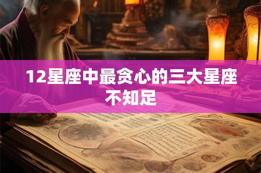12星座中最贪心的三大星座不知足