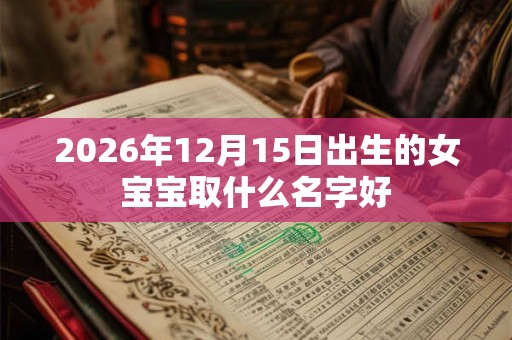 2026年12月15日出生的女宝宝取什么名字好